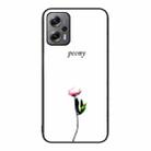 For Xiaomi Redmi Note 11T Pro Colorful Painted Glass Phone Case(A Flower) - 1