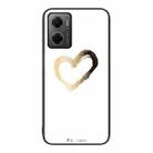 For Xiaomi Redmi Note 11E Colorful Painted Glass Phone Case(Golden Love) - 1