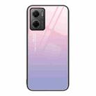 For Xiaomi Redmi Note 11E Colorful Painted Glass Phone Case(Purple Sky) - 1