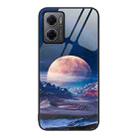 For Xiaomi Redmi Note 11E Colorful Painted Glass Phone Case(Moon Hill) - 1