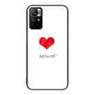 For Xiaomi Redmi Note 11 5G Colorful Painted Glass Phone Case(Red Heart) - 1
