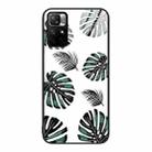 For Xiaomi Redmi Note 11 5G Colorful Painted Glass Phone Case(Banana Leaf) - 1