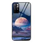 For Xiaomi Redmi Note 11 5G Colorful Painted Glass Phone Case(Moon Hill) - 1