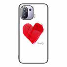 For Xiaomi Mi 11 Pro Colorful Painted Glass Phone Case(Love) - 1