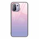 For Xiaomi Mi 11 Pro Colorful Painted Glass Phone Case(Purple Sky) - 1