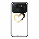 For Xiaomi Mi 11 Ultra Colorful Painted Glass Phone Case(Golden Love) - 1