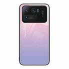 For Xiaomi Mi 11 Ultra Colorful Painted Glass Phone Case(Purple Sky) - 1