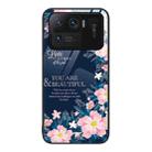 For Xiaomi Mi 11 Ultra Colorful Painted Glass Phone Case(Flower) - 1