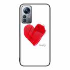 For Xiaomi 12 Pro Colorful Painted Glass Phone Case(Love) - 1