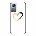 For Xiaomi 12 Pro Colorful Painted Glass Phone Case(Golden Love) - 1