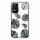 For Xiaomi Redmi K40S Colorful Painted Glass Phone Case(Banana Leaf) - 1