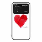 For Xiaomi Poco M4 Pro Colorful Painted Glass Phone Case(Love) - 1