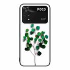 For Xiaomi Poco M4 Pro Colorful Painted Glass Phone Case(Sapling) - 1