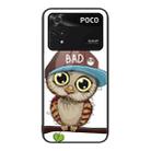 For Xiaomi Poco M4 Pro Colorful Painted Glass Phone Case(Owl) - 1