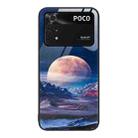 For Xiaomi Poco M4 Pro Colorful Painted Glass Phone Case(Moon Hill) - 1