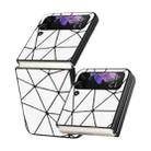 For Samsung Galaxy Z Flip3 5G Leather Shockproof Protective Phone Case(White Spider Net Texture) - 1