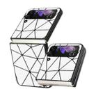 For Samsung Galaxy Z Flip4 Leather Shockproof Protective Phone Case(White Spider Net Texture) - 1