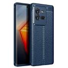 For vivo iQOO 10 Pro Litchi Texture TPU Shockproof Case(Navy Blue) - 1