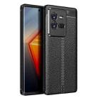 For vivo iQOO 10 Pro Litchi Texture TPU Shockproof Case(Black) - 1