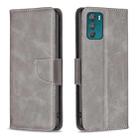 For Motorola Moto G42 4G Lambskin Texture Leather Phone Case(Grey) - 1