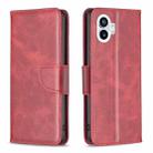 For Nothing Phone 1 Lambskin Texture Leather Phone Case(Red) - 1