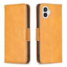 For Nothing Phone 1 Lambskin Texture Leather Phone Case(Yellow) - 1