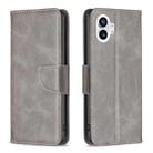 For Nothing Phone 1 Lambskin Texture Leather Phone Case(Grey) - 1