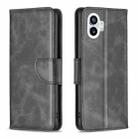 For Nothing Phone 1 Lambskin Texture Leather Phone Case(Black) - 1