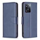 For OPPO A57 4G Lambskin Texture Leather Phone Case(Blue) - 1