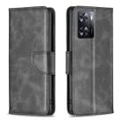 For OPPO A57 4G Lambskin Texture Leather Phone Case(Black) - 1