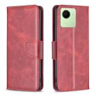 For Realme C30 Lambskin Texture Leather Phone Case(Red) - 1