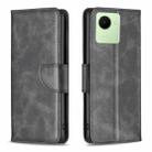 For Realme C30 Lambskin Texture Leather Phone Case(Black) - 1