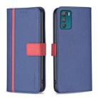 For Motorola Moto G42 4G BF13 Color Matching Cross Texture Leather Phone Case(Blue) - 1