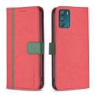 For Motorola Moto G42 4G BF13 Color Matching Cross Texture Leather Phone Case(Red) - 1