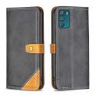 For Motorola Moto G42 4G Color Matching Double Sewing Thread Leather Phone Case(Black) - 1