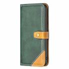 For OPPO A57 4G Color Matching Double Sewing Thread Leather Phone Case(Green) - 2