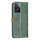 For OPPO A57 4G Color Matching Double Sewing Thread Leather Phone Case(Green) - 3