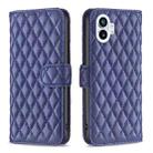 For Nothing Phone 1 Diamond Lattice Wallet Leather Flip Phone Case(Blue) - 1