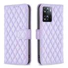 For OPPO A57 4G Diamond Lattice Wallet Leather Flip Phone Case(Purple) - 1