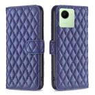 For Realme C30 Diamond Lattice Wallet Leather Flip Phone Case(Blue) - 1