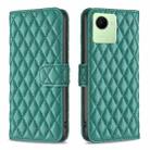 For Realme C30 Diamond Lattice Wallet Leather Flip Phone Case(Green) - 1