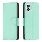 For Nothing Phone 1 Litchi Texture Pure Color Leather Phone Case(Green) - 1