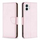 For Nothing Phone 1 Litchi Texture Pure Color Leather Phone Case(Rose Gold) - 1