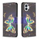 For Nothing Phone 1 Colored Drawing Leather Phone Case(Big Butterfly) - 1