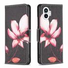 For Nothing Phone 1 Colored Drawing Leather Phone Case(Lotus) - 1