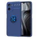 For Realme V20 5G Metal Ring Holder TPU Phone Case(Blue) - 1