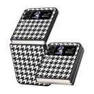 For Samsung Galaxy Z Flip3 5G Leather Shockproof Protective Phone Case(Black White Star Texture) - 1