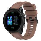 For Garmin Forerunner 955 22mm Silicone Twill Watch Band(Coffee) - 1