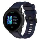 For Garmin Forerunner 955 22mm Silicone Twill Watch Band(Dark Blue) - 1