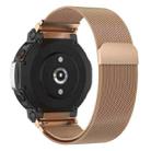 For Huami Amazfit T-Rex 2 Milan Stainless Steel Watch Band(Rose Gold) - 2